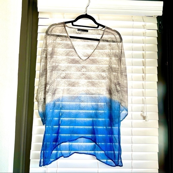 Gypsy 05 Gorgeous Silk Tie Dye Tunic Top, Swim Cover! Versatile & Sexy! … - Picture 3 of 13